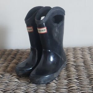 Hunter Kids Black Rain Boots